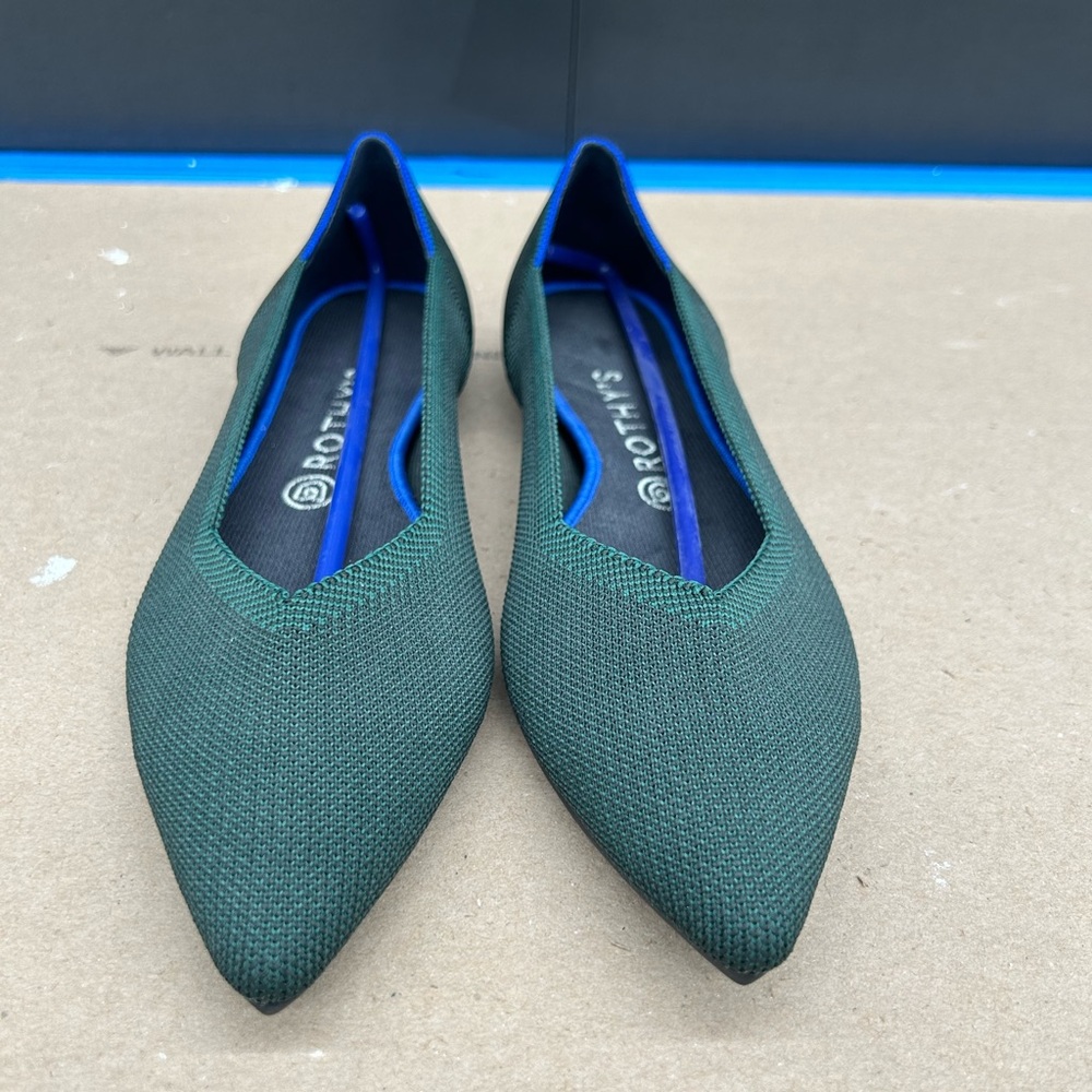 Rothy's Women's Dark Green and Blue Flats